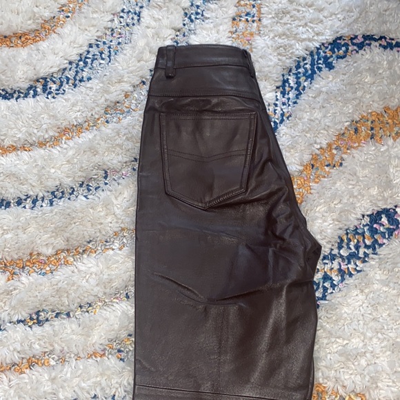 Brown Leather Pants - Picture 2 of 3